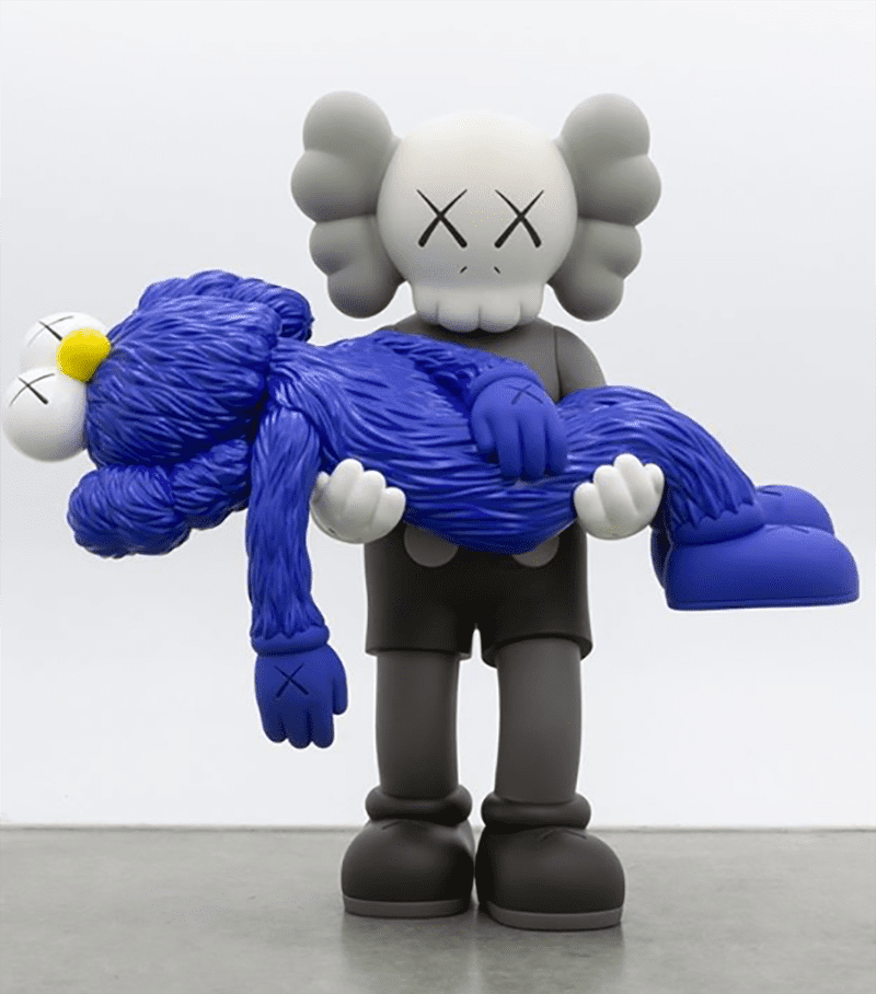 Kaws 的雕塑。 ?Kaws 通過 Instagram